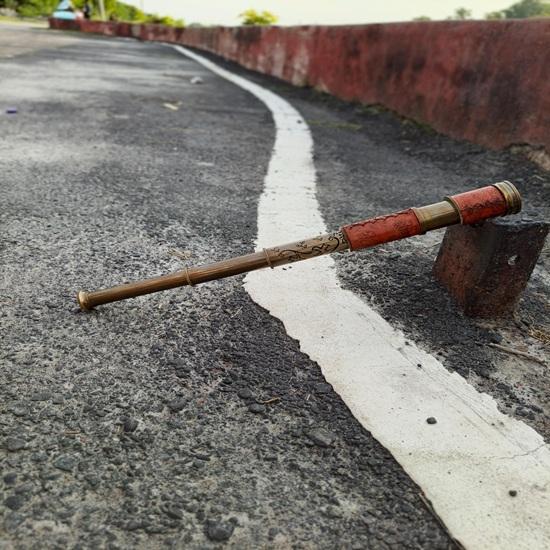 Brass Telescope Spyglass with Leather Case Dollond London 1920 Engraving 40.64 Cm Nautical Maritime Decor Gift Wedding Anniversary Birthday Christmas