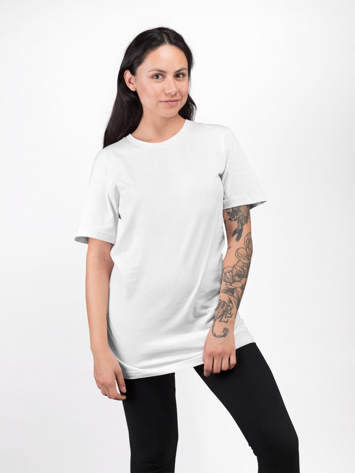 Hattree Oversize Damen Bio Baumwolle T-Shirt Mens Womens Tees Top einfarbig nachhaltig XS - XXXL S