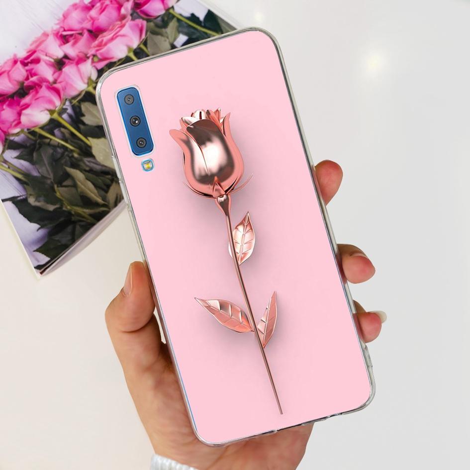 Silicone Cover For Samsung Galaxy A7 2018 Case A750 A750F Case Clear TPU Fashion Phone Case For Samsung A 7 2018 SM-A750F Fundas