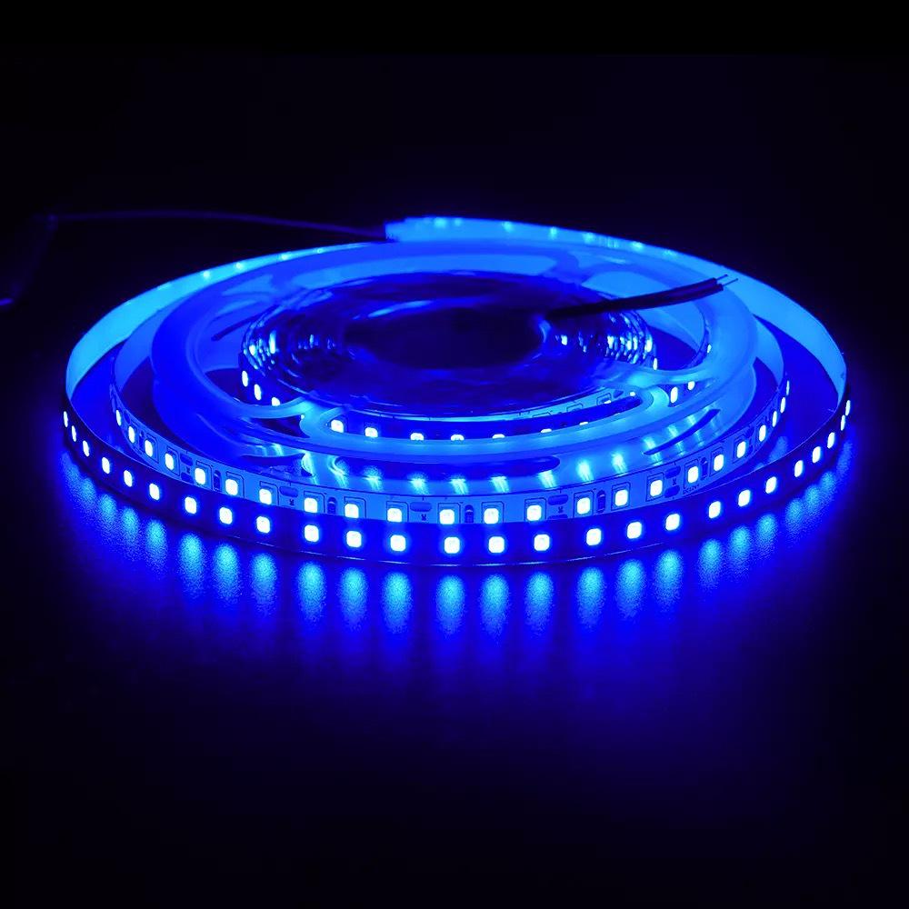 LED 2835 High Brightness 8mm Light Strip: 120 Lights, 12V/24V, Single Color, Self-Adhesive Linear Strip for Home.