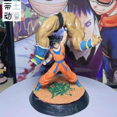 Figurine Dragon Ball 23cm Figurine Son Goku Goku Ridică pe Nappa Figurină Statuie PVC Model Anime Colecție Decor Dormitor Jucării