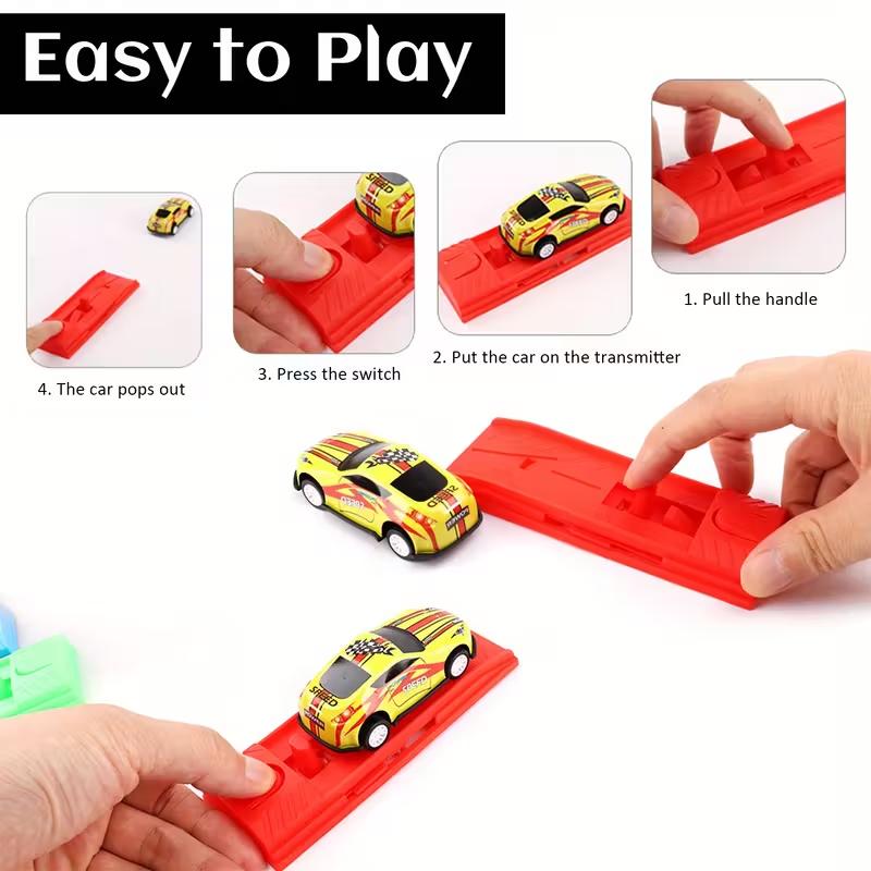 10Pcs Alloy Shooting Flying Racing Car Toys for Kids Boy Birthday Party Favors Pinata Fillers Baby Shower Christmas Guest Gifts