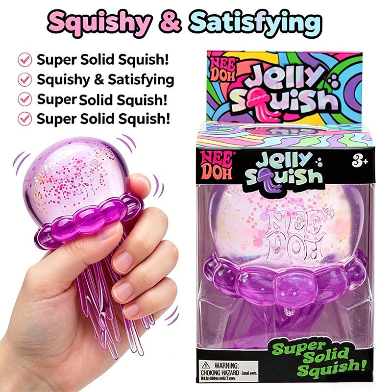 Fashion 1Pcs Needoh Octopus & Jellyfish Squishy Cute Relaxing Squeeze Sensory Calming Toy Soft Jelly Sensory Stress Relief Toys