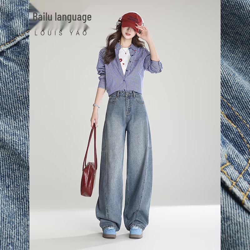 

Women s High-Waisted Retro Loose Jeans XL