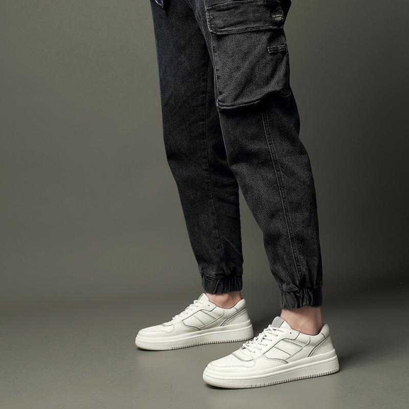 Men's New Trendy White Low-Top Casual Shoes - Fashion Board Large Size Sports Sneakers