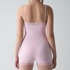 European & American Sexy Lace Slim Jumpsuit with Adjustable Straps, Breathable Nude Boxer Crotch, and Hip-Lifting Design