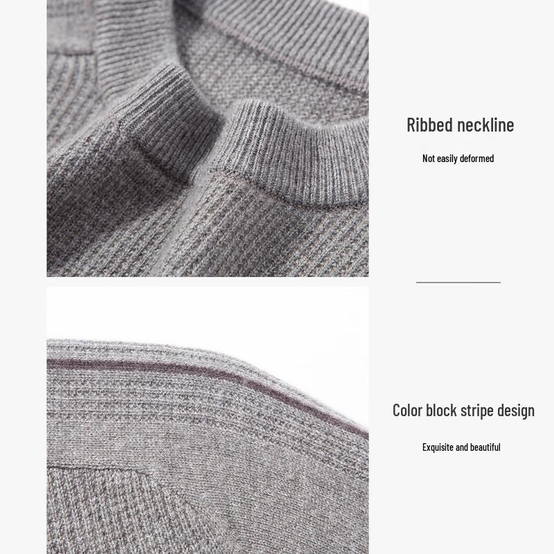 Men's 100% Cashmere Long Sleeve Sweater