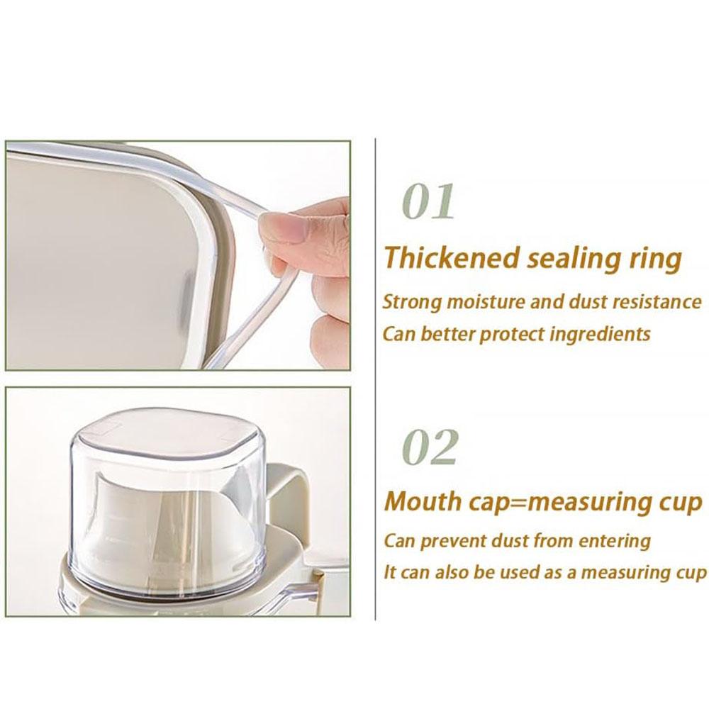 Moisture-Proof Storage Container for Grains Pet Food Snacks Transparent Sealed Food Storage Jar Kitchen Organizer for Dry Foods