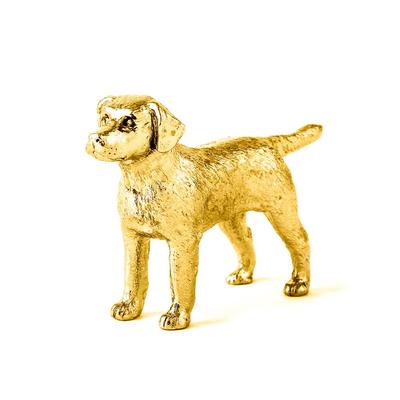 Labrador Retriever 22-carat Gold-plated British-made Art Dog Figurine Collection
