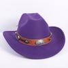 Popular European and American Fashion OL Style One-word Cowboy Hat Men's and Women's High-end Top Hat Jazz Hat Felt Hat