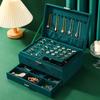 Green Velvet Jewelry Storage Box for Women 2026 New High-end Exquisite Large Capacity Travel Jewelry Bag Jewelry Box Organizer