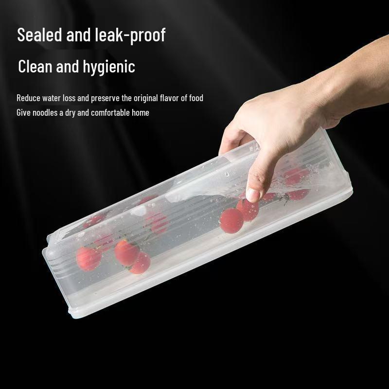Rectangular Food-Grade Noodle Storage Box with Lid, Sealed Fresh-Keeping for Multi-Grain and Refrigerator Use