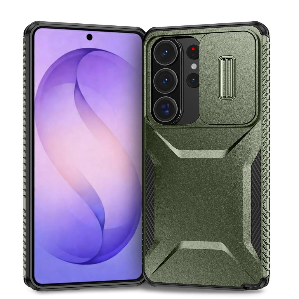 Hybrid Armor Shockproof Case For Samsung Galaxy S26 Ultra S25 FE Edge S24 Plus S23 Sliding Push Window TPU Frame Plastic Cover