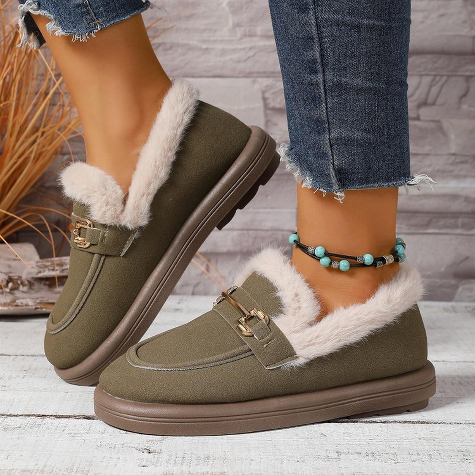 Удобная повседневная обувь на толстой подошве Мягкие и теплые с приятным к коже внутренником и подошвой 40 зелёный 2060₽