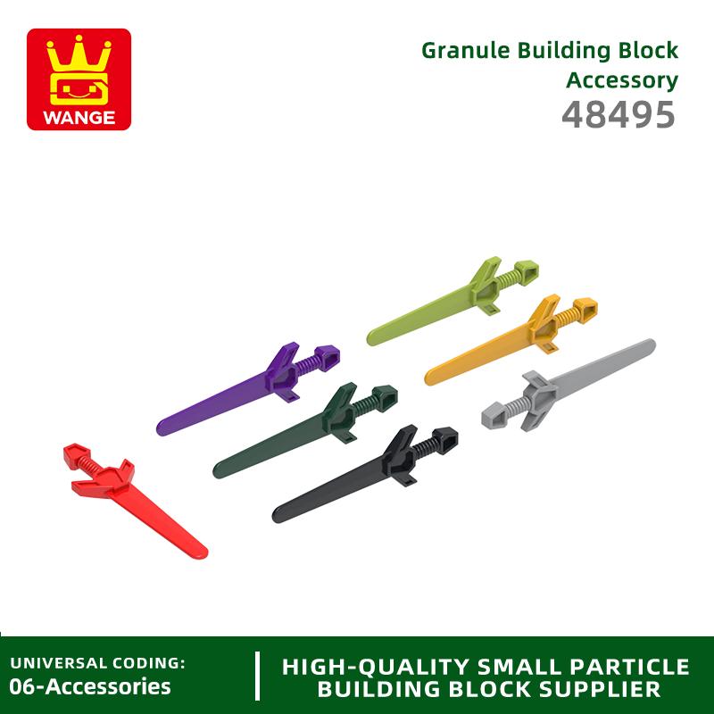 Professional Fishing Unisex Kids 48495 100G/256Pcs Sword Building Block Moc Color Weapon Accessories Creativity With Brick Children Toy Assembly Gift Diy