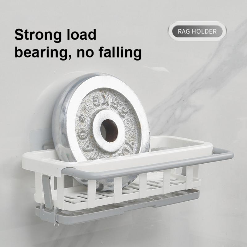 Towel Rack Storage Organizer Telescopic Wall Mounted Kitchen Gadgets Accessories Tool Bathroom Accessories Sink Tray