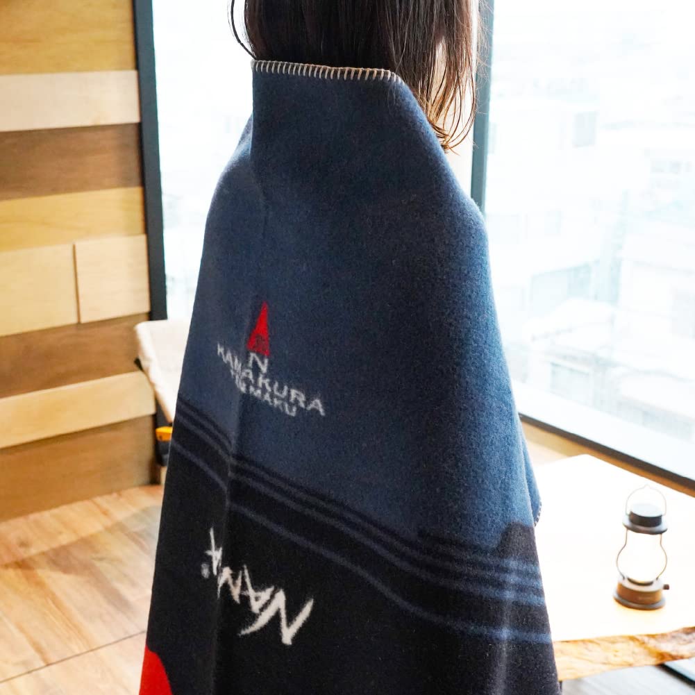 Kamakura Tenmaku Logo Blanket NANGA Kamakura Tenmaku Multifunctional Outdoor Blanket Towel Poncho Throw Camping Large Cold Protection Warm Gift