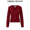 UR Women's Flowing Ribbon Sailor Collar Short Knit Sweater