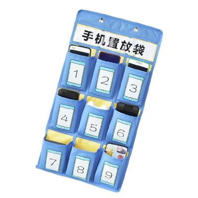 9 Grids Pockets Calculator Holders Wall Organizer Hanging Organizer Classroom Pockets Chart for Phones