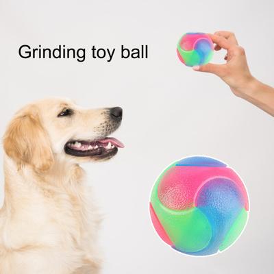 Haustier Elastischer Spielball Gute Zähigkeit Leuchtend Bissfest Blinkend Hüpfend Haustierbegleiter Hohe Elastizität Zahnreinigung Katze Elastischer Ball