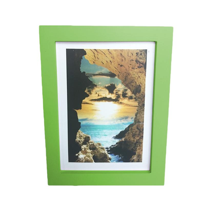 Wooden Colorful Creative Wall Calligraphy Photo Frame Poster Certificate Box Multi Size Drawings Poster Display Ornaments