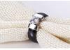 6MM Ceramic Black and White Couple Rings with Zirconium Inlay