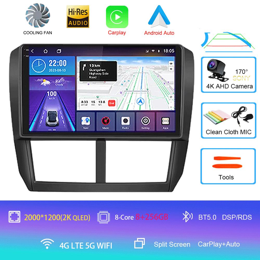 Android 14 Car Radio For Subaru Forester 3 SH 2007-2013 For Impreza GH GE 2 Din Multimedia Player 2 Din Carplay Head Unit
