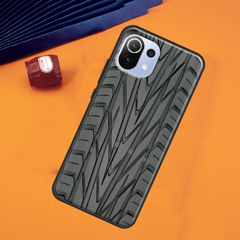 Tire Tread Tyre Track Case For POCO F5 X3 X5 Pro F3 F4 X4 GT M5s C40 Cover For Xiaomi 13 11T 12T Pro 12 Lite 12X