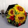 1pc Sunflower Bouquet with Berries Umbrella with Plastic Handle,Suitable for All Seasons Home Travel Outdoor UmbrellaB1617