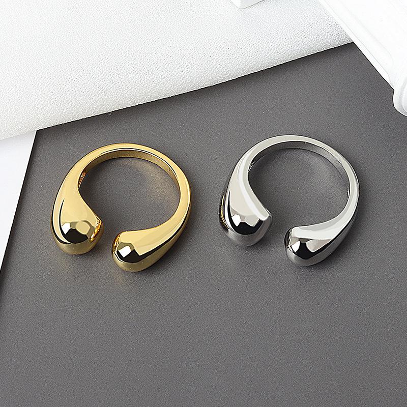925 Silver Elegant Jewelry Water Droplet Stackable Rings For Women Luxury Accessories Jewellery Argent 925
