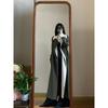 Women's Color Block Trench Coat - British Style for Spring & Autumn