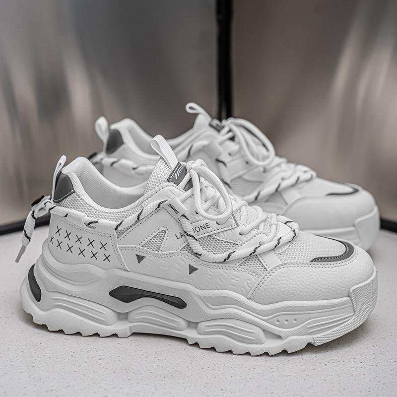 

Comfortable Fashion Trend Spring Summer New Mesh Breathable Men S Casual Shoes Versatile Thick Soled Chunky Sports Sneakers 44