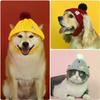 Chapeau Tricoté pour Chien d'Hiver Oreilles Découvertes Couvre-chef Coupe-vent Chaud Mode Bandeau pour Chat Automne Hiver Boule de Fourrure Accessoires de Déguisement pour Animaux