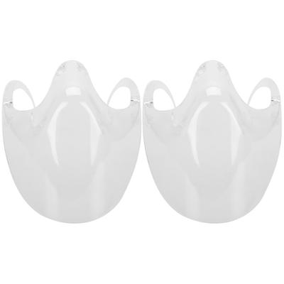 2pcs Transparent Face Guard Ear Hook Dustproof Clear Lens Face Cover for Adult Children