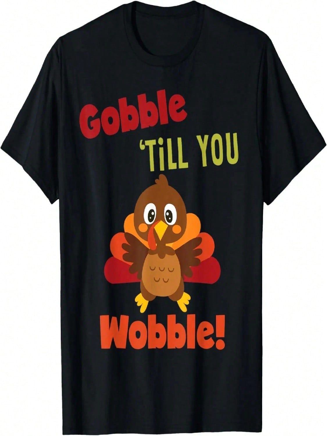 Vintage Retro Gobble Till You Wobble Apparel T-Shirt S