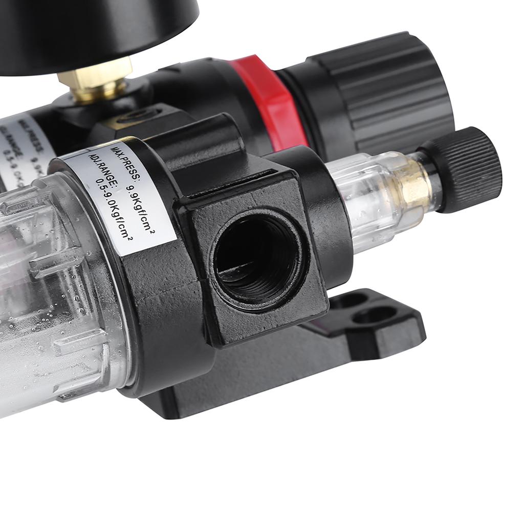 1/4"" Air Filter Regulator Lubricator Water Pressure Compressor Moisture Trap Oil Separator