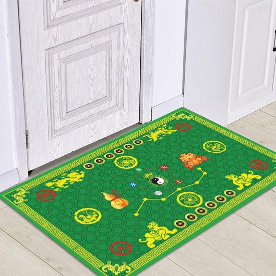 Floor Mats Feng Shui Non Slip Blessing Traditional Wu Xing Door Carpet for Indoor