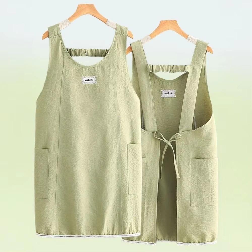 Sleeveless Water-Resistant Apron Water-Resistant Lightweight Breathable Apron Breathable Cotton-Linen Material