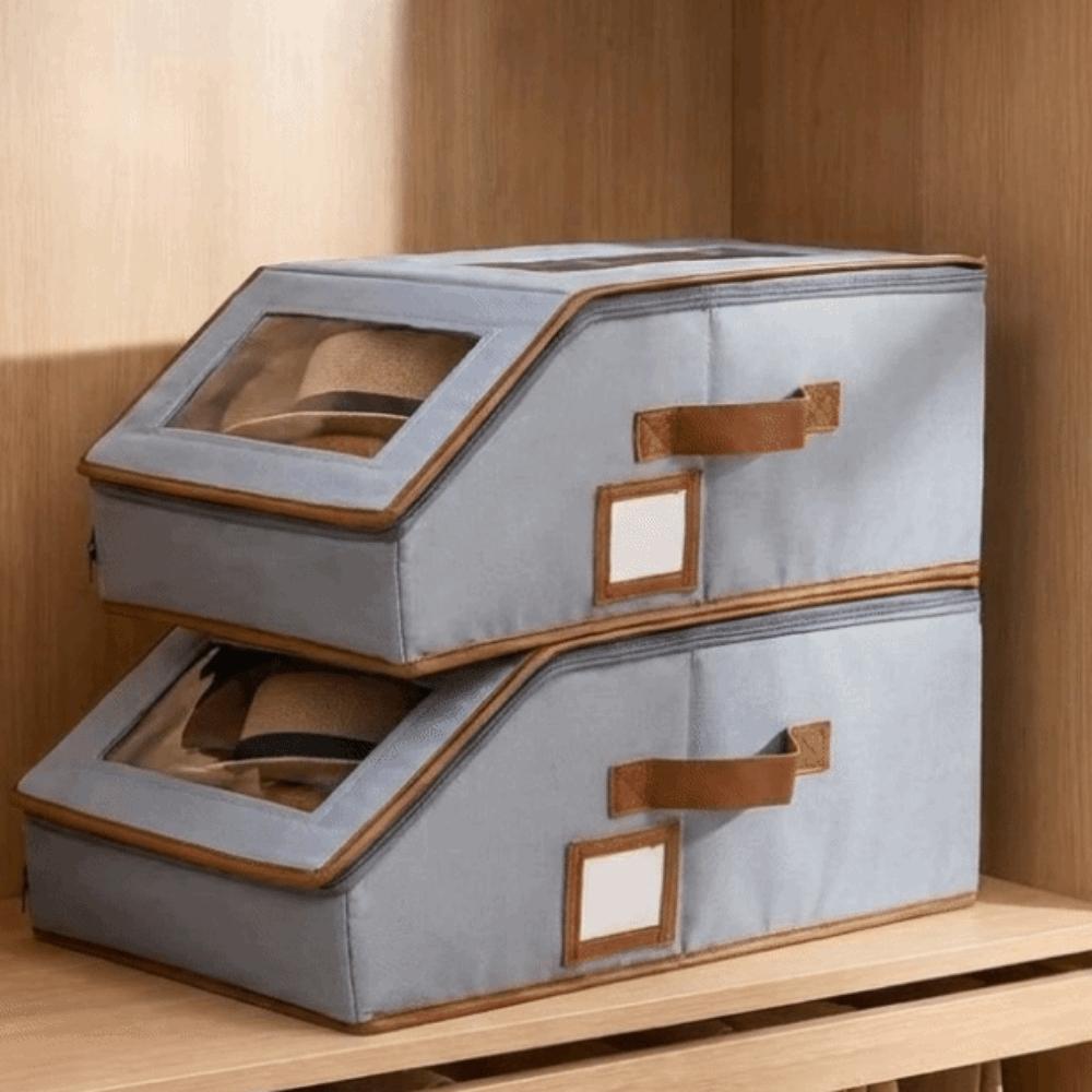 Folding Baseball Hat Storage Box Large Capacity Cap Storage Container Baseball Cap Organizer Dorm