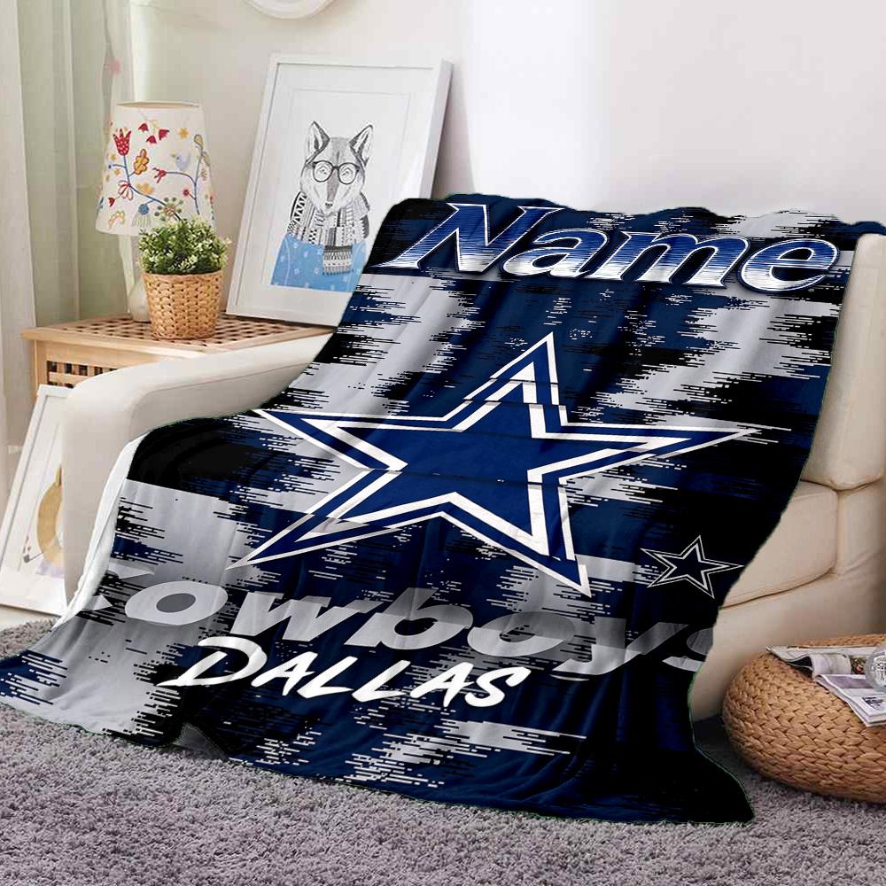 Custom Cowboys Theme Soft Throw Blanket Flannel Blanket Warm Sofa Bed Camping home Decor Unique Christmas Gift C10370