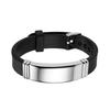 Europäisches & Amerikanisches Minimalistisches Geflochtenes Lederarmband mit Gravierbarer Edelstahlplatte
