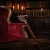 Handmade Handcrafted Wolf Head Walking Cane, Vintage Bronze Finish Wooden Walking Stick.