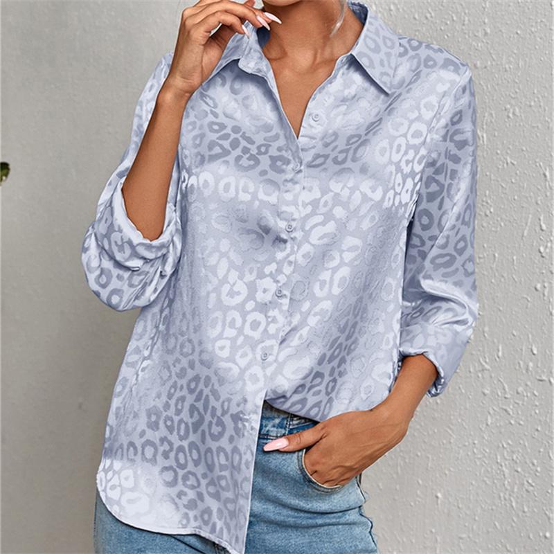 Blusas Mujer De Moda 2022 Summer Printed Chiffon Silk Top Female Women Shirts Women's Shirt Blouses Tops Long Sleeve Chic Woman