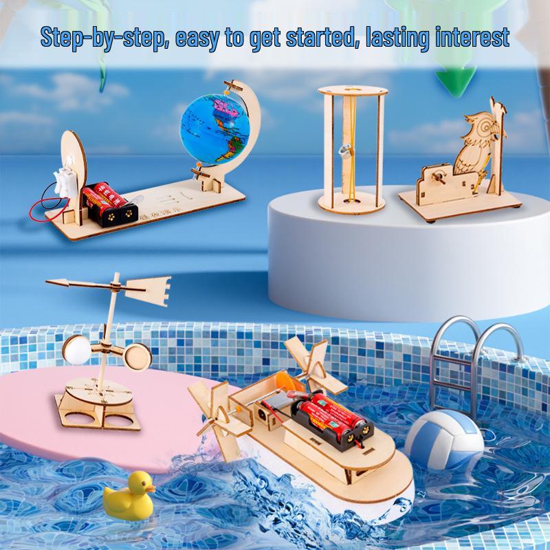 Hand-Cranked Generator DIY Science Kit: Educational Toy for Elementary Students