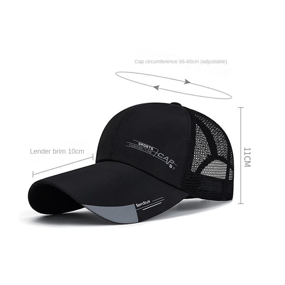 Wide Brim Mesh Baseball Cap Breathable Hip Hop Hats Unisex Sun Visor Hat  Summer