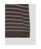 8SECONDS Striped Collared Neck Short Sleeve Knit Brown
