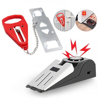 Portable Door Stop Alarm Traveling Hotel Door Lock 120dB Loud Sound Battery Powered Easy Installation Door Stopper Alarm