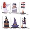 Halloween Sign Decoration Handmade Wood Halloween Decor Spooky Halloween Wooden Ghost Witch Sign for Home Decor