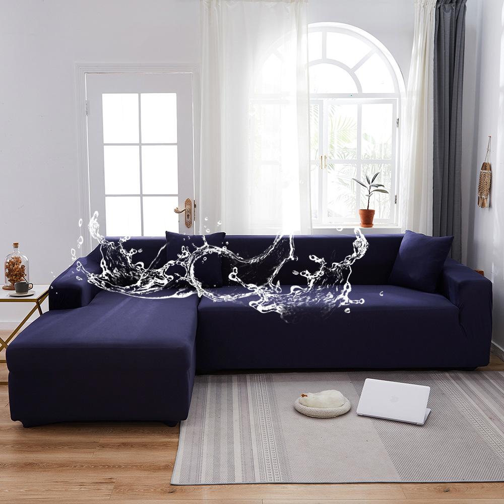 Einfarbiger All-Inclusive Wasserdichter Sofabezug, Sofabezug, Elastische Stoffkombination, Milchseide-Sofabezug, Staubdicht