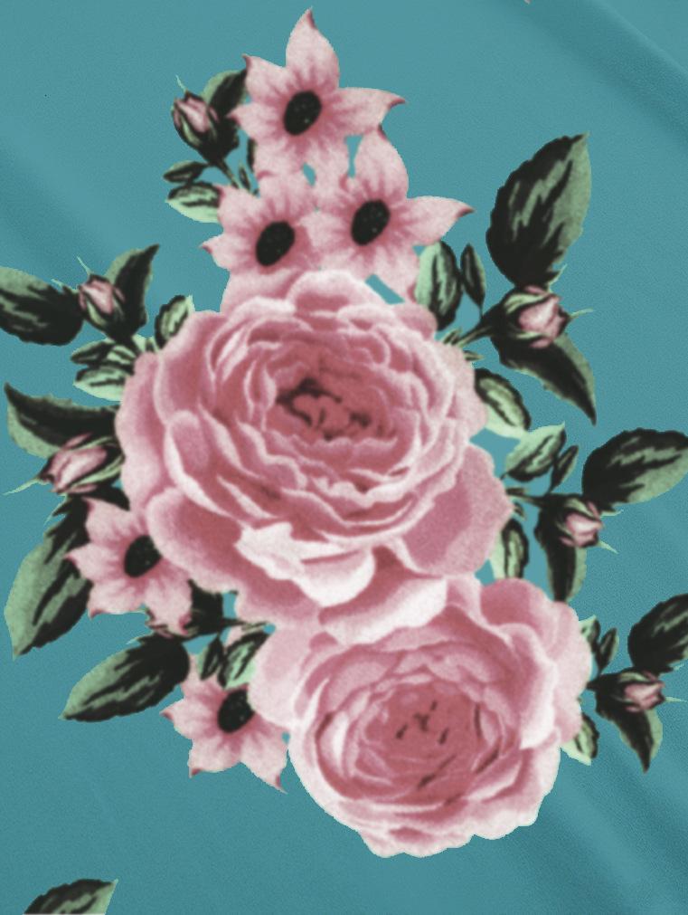 Blumenprint Elegantes Übergrößenkleid Tunika Maxikleid Damen Abendpartykleid Sommerkleid
